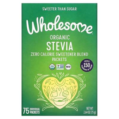 Wholesome Sweeteners,有机甜叶菊，零热量甜味剂混合物，75 包（