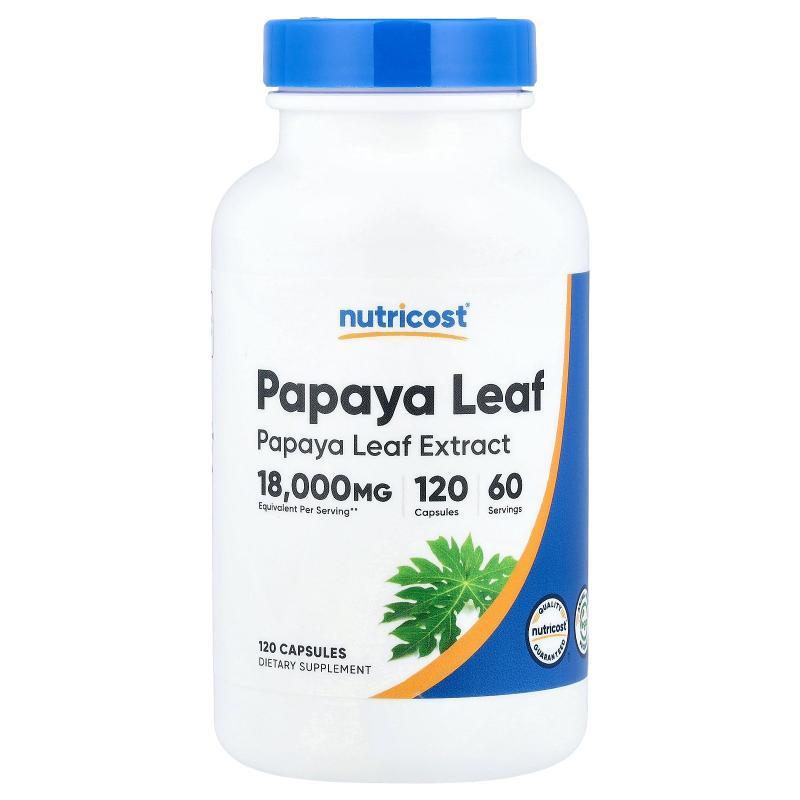 Nutricost,Papaya Leaf, 120 Capsules (600 mg per Capsule)