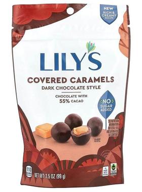 Lily's Sweets,覆盖焦糖，黑巧克力，3.5 盎司（99 克）