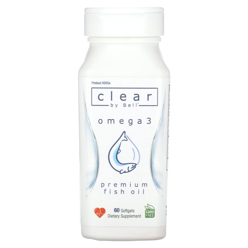 贝尔生活方式,Clear by Bell, Omega 3, 60 Softgels