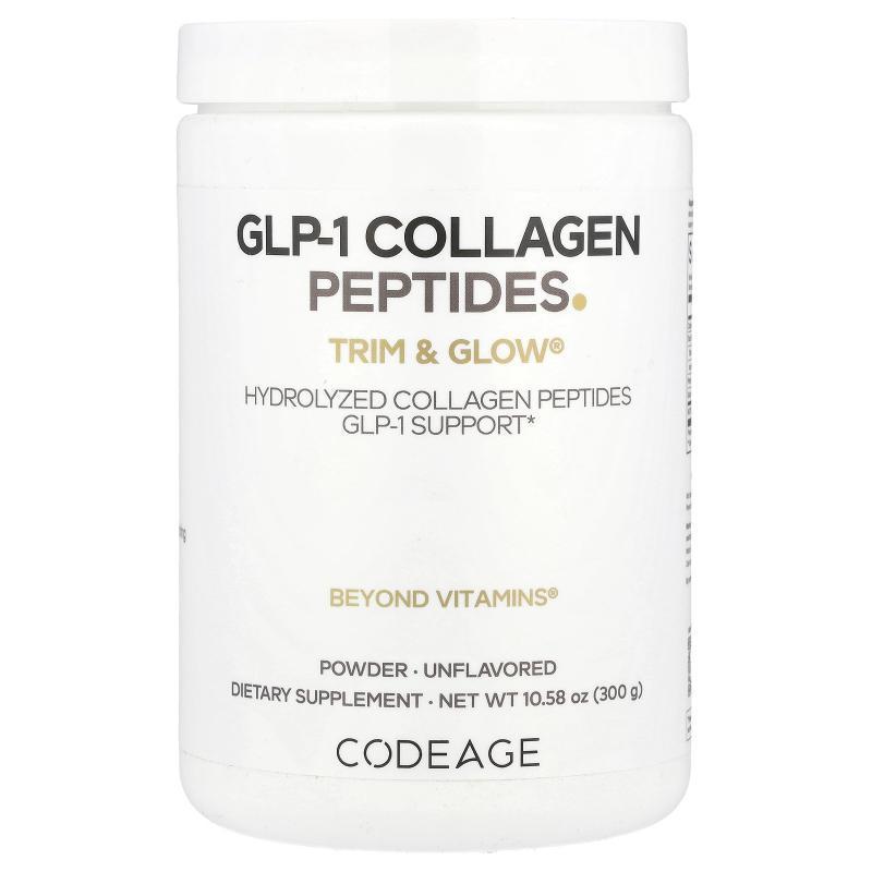 Codeage,GLP-1 Collagen Peptides, Trim &amp; Glow®, Unfla