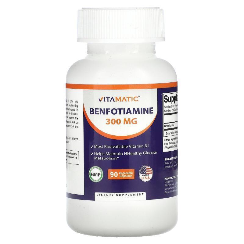 Vitamatic,Benfotiamine, 300 mg, 90 Vegetable Capsules