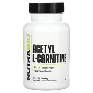 Nutrabio Labs,Acetyl L-Carnitine, 500 mg, 90 Veggie Capsules