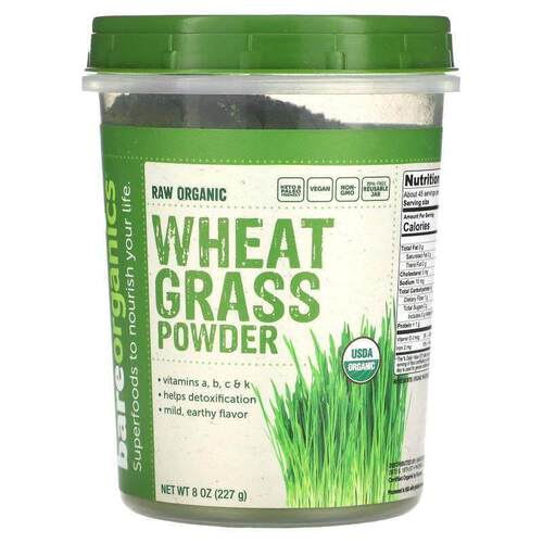BareOrganics,Raw Organic Wheatgrass Powder, 8 oz (227 g)