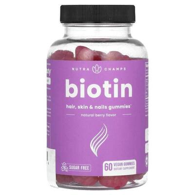 NutraChamps,Biotin, Hair, Skin &amp;amp;amp; Nails Gummi
