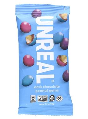 Unreal,黑巧克力花生宝石糖，1.5 盎司（43 克）
