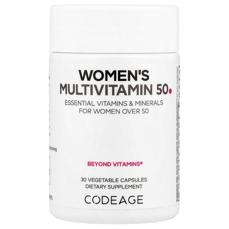 Codeage,Women's Multivitamin 50, For Women Over 50, 30 Veget