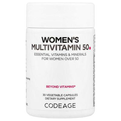 Codeage,Women's Multivitamin 50, For Women Over 50, 30 Veget