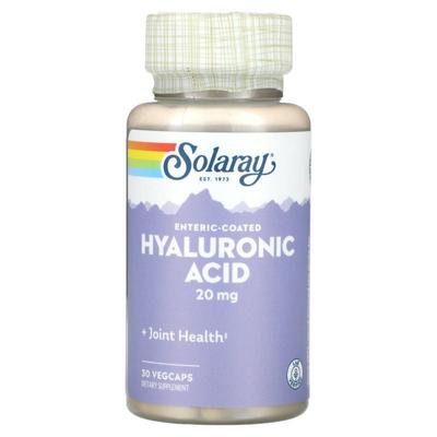 Solaray,Enteric-Coated Hyaluronic Acid, 20 mg, 30 VEGCAPS