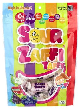 Zollipops,Sour Zaffi® Taffy, Assorted Fruit, 5 oz (141 g)