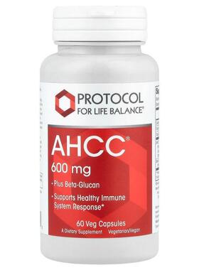 Protocol for Life Balance,AHCC® Plus Beta-Glucan, 60 Veg Cap