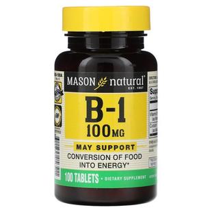 Mason Natural,B-1, 100 mg, 100 Tablets