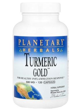 Planetary Herbals,Turmeric Gold™，500 毫克，120 粒胶囊