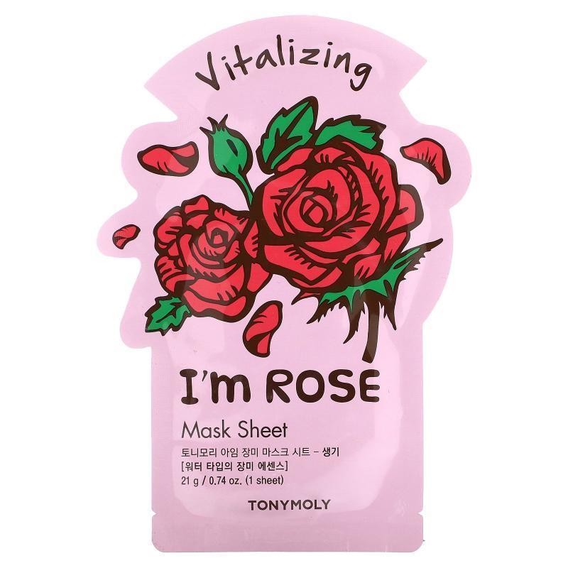 魔法森林,I'm Rose, Vitalizing Beauty Mask Sheet, 1 Sheet Mas