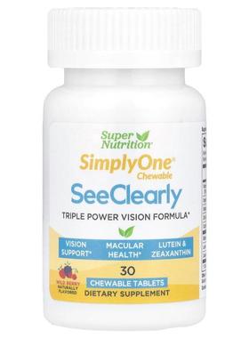 Super Nutrition,SimplyOne，明视三倍效力视力配方，野浆果口味3