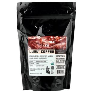Luru™ Coffee Dark Indian Roa Medium Foods Ground Pure Fine