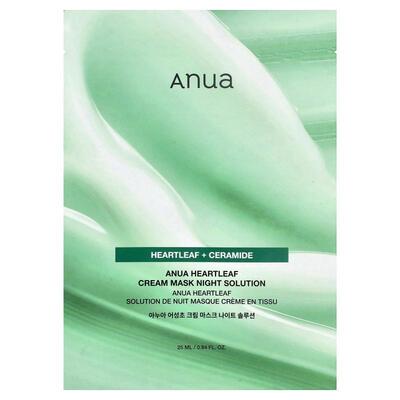 Anua,Heartleaf Cream Beauty Mask Night Solution, 0.84 fl oz