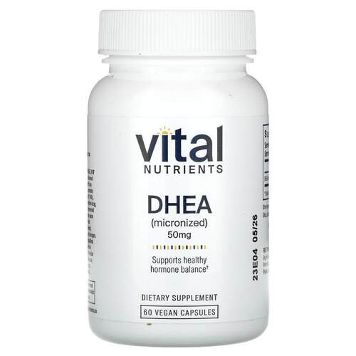 Vital Nutrients,DHEA (Micronized), 50 mg, 60 Vegan Capsules