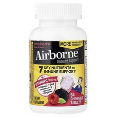 AirBorne维生素C咀嚼片13种维生素矿物质和草本机体抵御锌硒紫锥