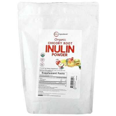 Micro Ingredients,Organic Chicory Root Inulin Powder, 2 lb (