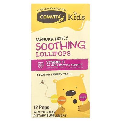 Comvita,Kids, Manuka Honey Soothing Lollipops, Ages 3 and Up