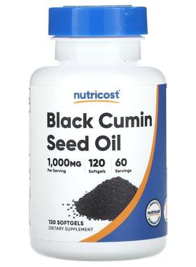 Nutricost,Black Cumin Seed Oil, 500 mg, 120 Softgels