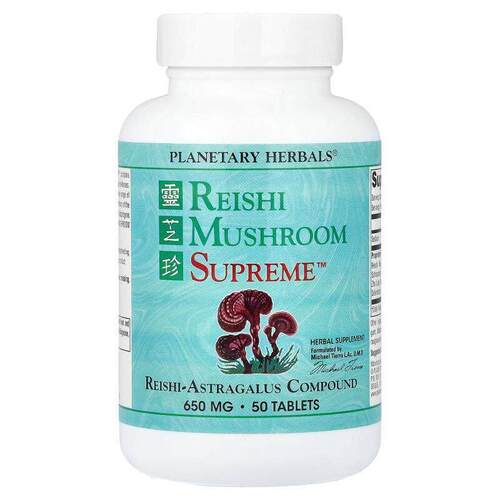 Planetary Herbals,Reishi Mushroom Supreme™, 50 Tablets