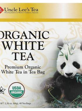 安可李氏茶,Organic White Tea, 40 Tea Bags, 2.26 oz (64 g)