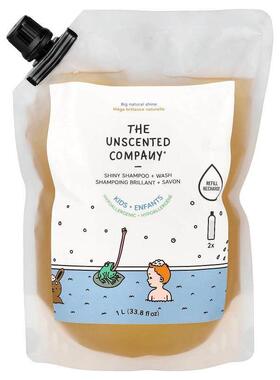 The Unscented Company,儿童闪亮洗发+沐浴露，补充装，无香型，3