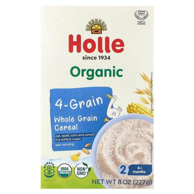 Holle,有机 4 谷物全谷物燕麦片，6 个月以上，8 盎司（227 克）