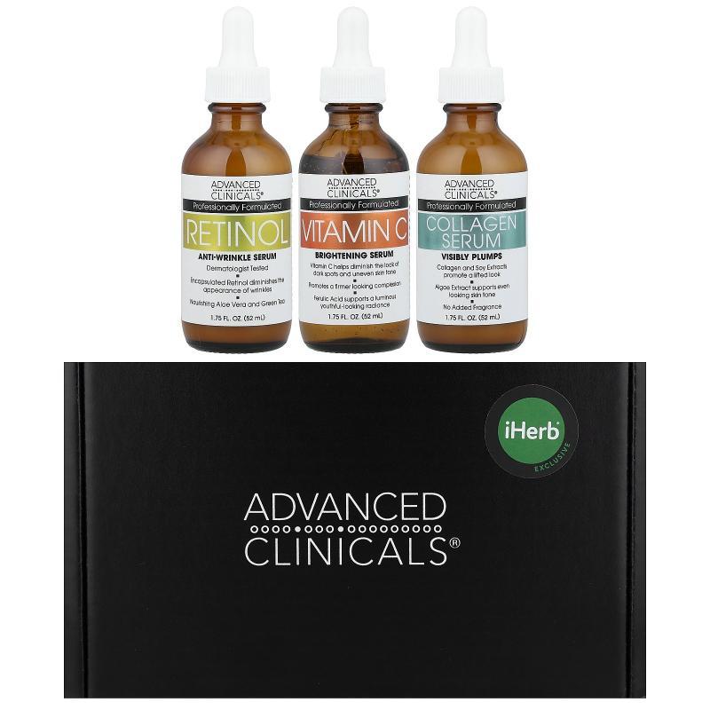 Advanced Clinicals,Active Serum Trio Set, 3 Piece Set