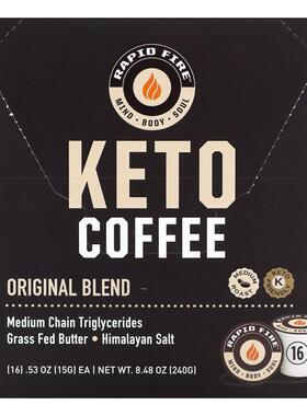 RAPIDFIRE,Keto Coffee Pods, Original Blend, Medium Roast, 16