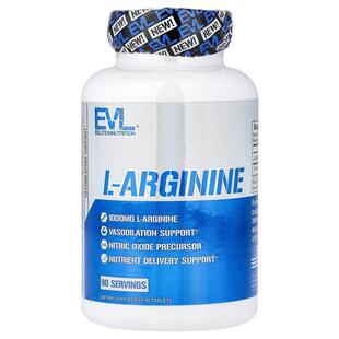 EVL,L-Arginine, 1 g, 90 Tablets