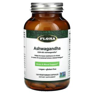 Vegetarian 120 Capsules Ashwagandha Flora