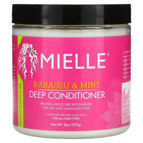 Mielle,深层护发素，适合各种发质，巴巴苏和薄荷，8 盎司（227
