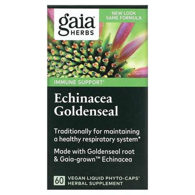 Gaia Herbs,RapidRelief 紫锥菊金印草素食液体植物胶囊，60粒