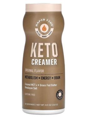 RAPIDFIRE,Keto Creamer, Original, Caffeine Free , 8.5 oz (24