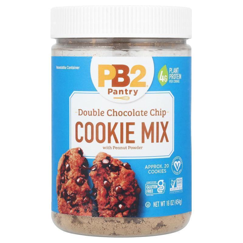 PB2 Foods,Double Chocolate Chip Cookie Mix with Peanut Powde