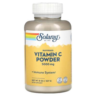 Solaray,Buffered Vitamin C Powder, 5,000 mg, 8 oz (227 g)