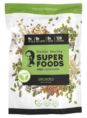 Dr. Murray's,SuperFood，3 种子（南瓜、亚麻和葵花籽）全素蛋白
