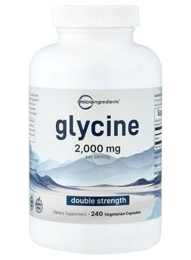 Micro Ingredients,Glycine, Double Strength, 240 Vegetarian C