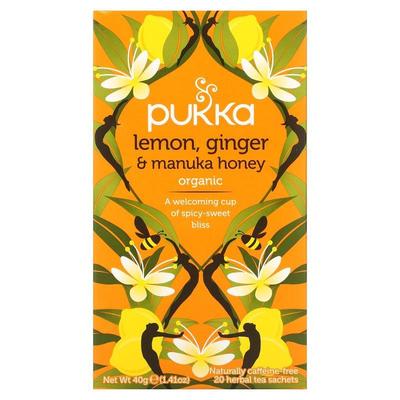 普卡,Lemon Ginger &amp;amp;amp; Munka Honey Tea, 20 Herb