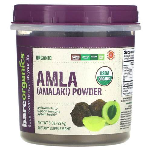 BareOrganics,Organic Amla (Amalaki) Powder, 8 oz (227 g)