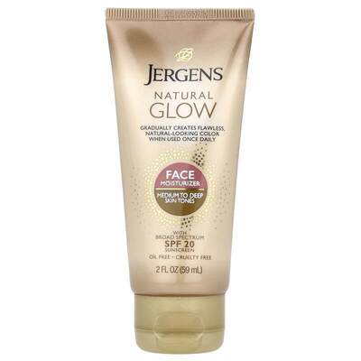 Jergens,自然之光，面部日常润肤霜，SPF 20，适合白皙至中等肤色