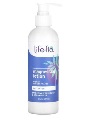 Life-flo,Magnesium Lotion, Highly Concentrated, Unscented, 8