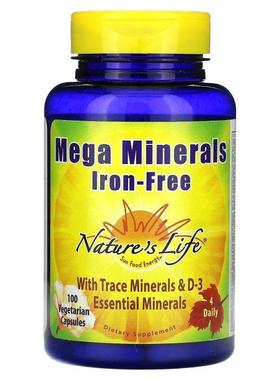 Nature's Life,Mega Minerals, Iron Free