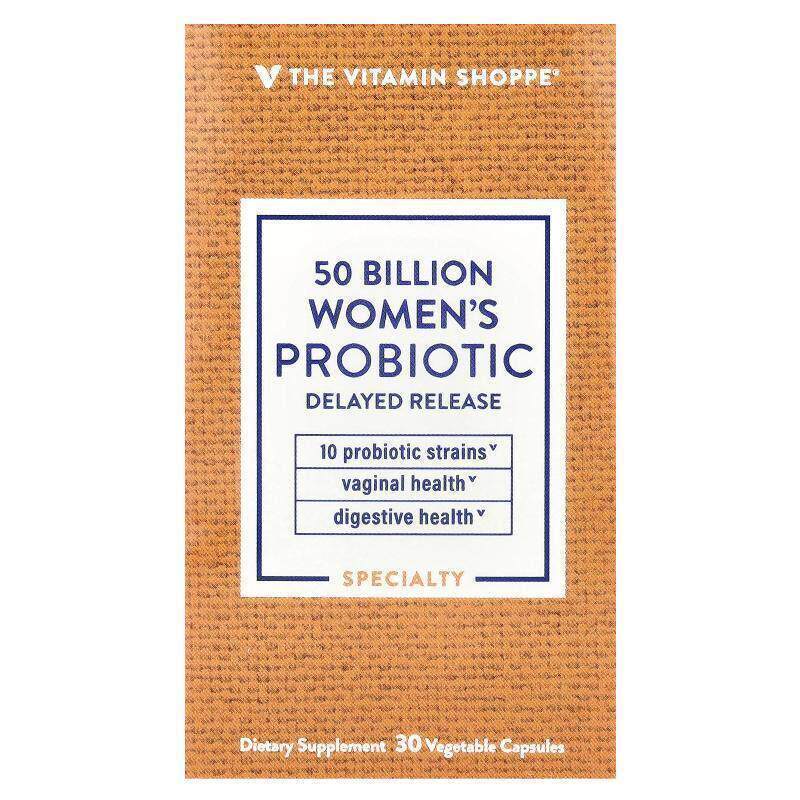 The Vitamin Shoppe,女性益生菌，500 亿，30 粒素食胶囊