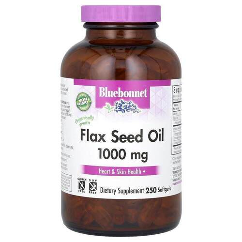 Bluebonnet Nutrition,有机亚麻籽油，1,000 毫克，250 粒软胶囊
