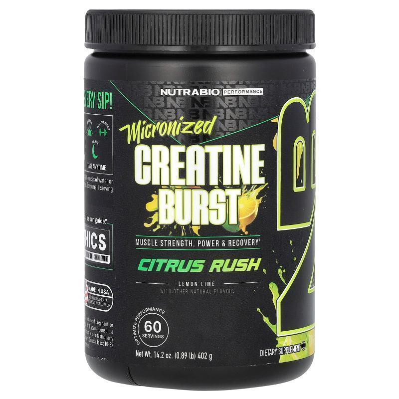 Nutrabio Labs,Performance, Micronized Creatine Burst, Citrus
