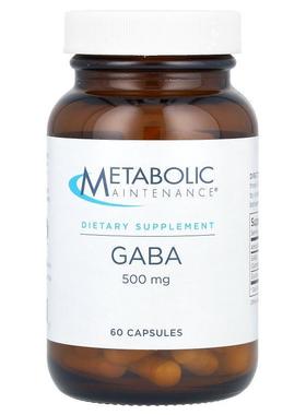 Metabolic Maintenance,GABA, 500 mg, 60 Capsules